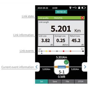 1310/1550nm SM portée de test 5m-60Km Mini OTDR 9 en 1 Testeur avec adaptateur APC UPC SC/FC/ST/LC 3