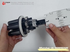 Fermeture d'épissure de fibre optique de mini dôme de 24 noyaux 1 ovale 3 joints ronds de thermorétractable de ports