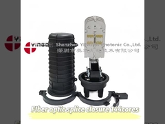 GJS-9501B 144 Noyaux Rétrécissement thermique dôme Fermeture de jonction en fibre optique 1 Ovale 4 ports Monture murale au pôle arial