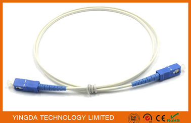 acheter Sc plat de FTTH - la correction de fibre de mode unitaire de corde de correction de Sc mène le simplex 1m G657A1 blanc fabrication en ligne