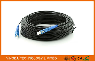 acheter Noir optique en acier du simplex 200M de connecteur de Sc de mode unitaire de corde de correction de fibre de FTTH fabrication en ligne