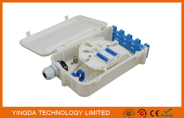 acheter La boîte d'épissurage optique en plastique de Sc de ports de la boîte 8 d'arrêt de fibre du blanc FTTH d'ABS de bâti de mur fabrication en ligne
