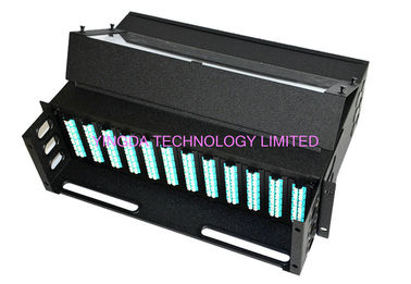 acheter Boîtier de panneau de brassage 96 noyaux 1U MPO 4 baies larges 24 modules de cassette MPO de ports LC fabrication en ligne