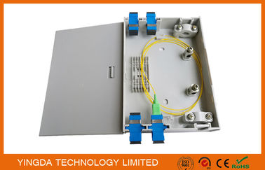 acheter Boîte optique d'arrêt de fibre du bâti FTTH de mur, boîte optique en plastique d'intérieur de fibre de ports du PC 2 d'ABS fabrication en ligne