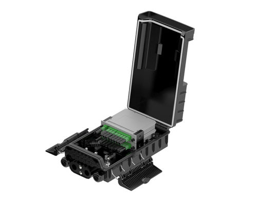 acheter FTTH FONT UNE SIESTE support optique de mur de noir de FAT de boîte de distribution de diviseur de fibre de CTO 1x16 fabrication en ligne