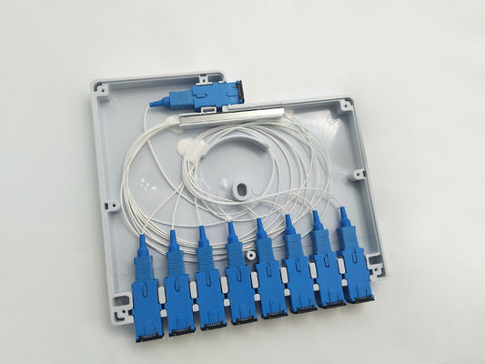 acheter YINGDA 1x8 boîte de distribution de séparateur optique IP65 Indonésie Telecom ABS PC SC Connecteur UL94 fabrication en ligne