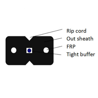 acheter noir d'intérieur de fil d'acier du câble d'interface du schéma 8 de 1Core FTTH G657A2 LSZH FRP KFRP GFRP fabrication en ligne