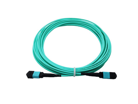 acheter 12 Assemblages de câbles MPO à fibre optique OM3 40/100G Aqua 10 mètres pour le centre de données fabrication en ligne