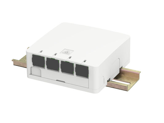 acheter 4 ports Petite boîte de finition en fibre intérieure pour rack DIN 35 mm monté fabrication en ligne
