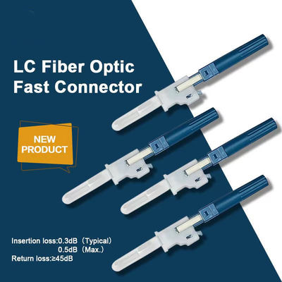 acheter LC Connecteur rapide Connecteur de champ installable SM 2*1,6 mm Cable à chute plate Bleu fabrication en ligne