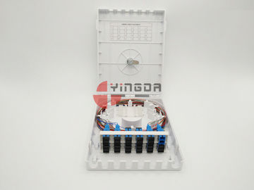 acheter La boîte d'épissurage d'intérieur en plastique de distribution de fibres du bâti 24 de mur d'extrémité d'ABS blanc optique du coffret OTB fabrication en ligne
