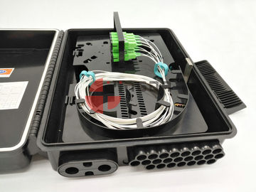 acheter 2 dans 24 boîtes optiques en plastique noires de diviseur de fibre de support de mur pour 1x16 avec l'adaptateur de SC/APC fabrication en ligne