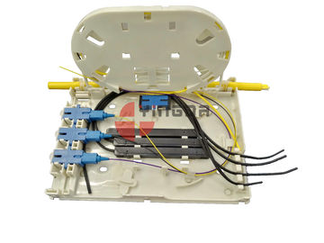 acheter 4 blanc en plastique optique de la boîte OTB FTB104E d'arrêt de fibre de port pour le câble d'interface de FTTH 2*3MM fabrication en ligne
