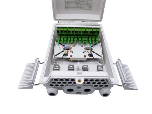 acheter 24 ports SC extérieur mur ou pôle monté boîte de terminaison en fibre optique IP65 Blanc pour la gestion des câbles en extérieur fabrication en ligne