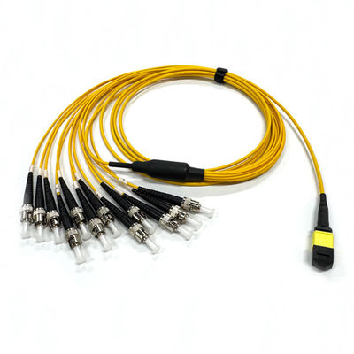 acheter Faible perte 0,35 dB 12 cœurs MPO connecteur à ST MPO Jumper type B pour le système de communication en fibre optique fabrication en ligne