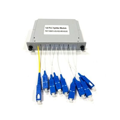 acheter Nouveau séparateur de Fiber optique PLC de type enfichable 1x8, boîte LGX, insertion de carte avec module de connecteur SC/UPC dans les systèmes de télécommunication fabrication en ligne