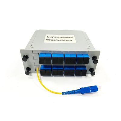 acheter Fiber optic PLC splitter modular 1:16 1 to 16 SC/UPC  Cassette Card  with 2.0mm 1m Yellow Pigtail fabrication en ligne