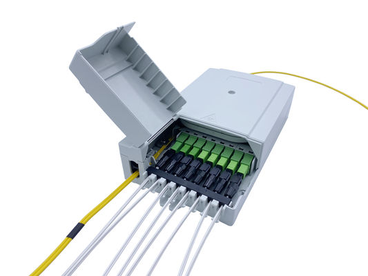 acheter Alliage gris UV de PC de résistance aux chocs FTTH de fibre d'IP54 8 anti d'arrêt envergure optique gauche de boîte de mi fabrication en ligne