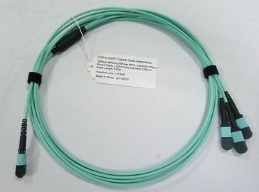 acheter 24 ensembles de câbles MPO à fibre optique MTP OM3 10G Aqua 25 M Blue fabrication en ligne