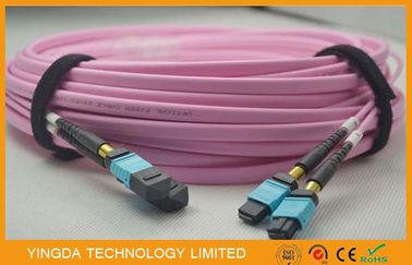 acheter Câble multi Om4 plat, câble équipé du mode MTP MPO de centre de traitement des données optique de correction de fibre fabrication en ligne