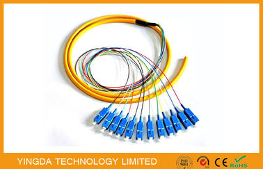 acheter Évasion optique de tresse de fibre de Sc de noyau de l'industrie 12, fibre G652D de Corning de tresse de Sc du SM LSZH de FTTH fabrication en ligne