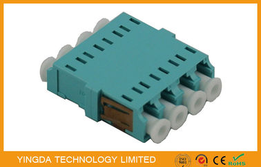 acheter Manière optique en plastique du quadruple 4 des adaptateurs LC de connecteur de fibre aucun Aqua de l'oreille OM3 10G fabrication en ligne
