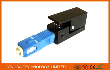 acheter Coupleur optique recto de fibre de fibre d'adaptateur de Sc optique de noir bleu carré de SM/millimètre fabrication en ligne