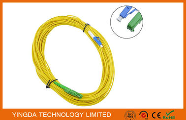 acheter HUBER + SUHNER E2000 au jaune optique d'assemblée plénière du câble LSZH de correction de fibre de LAN de LC fabrication en ligne