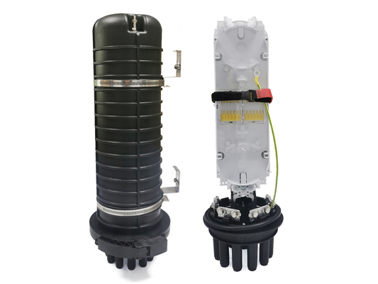 acheter 96 ovale du dôme IP68 1 de noyaux + joint thermo-rétrécissable optique rond de fermeture de câble d'épissure de la fibre 8 fabrication en ligne