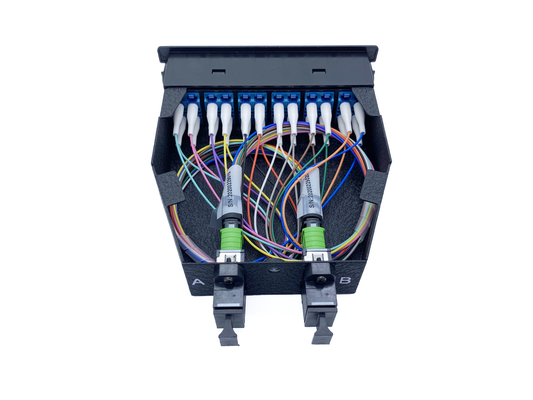 acheter 12 24 cassettes OM3 en plastique 10G Aqua Male Multimode Cable des fibres MPO MTP fabrication en ligne