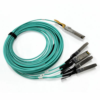 200G QSFP56 à 4 x 50G SFP56 câble optique actif, câble AOC 10M pour le centre de données
