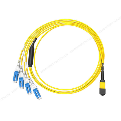 8 cœurs MPO Multimode Elite Breakout Cable féminin à LC Duplex MTP MPO câble de patch pour le réseau 4G/WiFi/FTTH/3G/GSM/GPRS