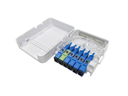 Boîte de terminaison en fibre optique avec séparateur 1X5 pour FTTH à domicile et à l'extérieur monté sur le mur