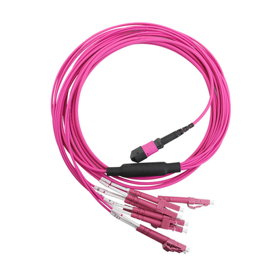 Cordon de raccordement MPO MPO-LC MPO/MTP vers 6 x LC UPC Duplex 12 fibres OM4 MM Type A Câble de dérivation 5 mètres 10 mètres