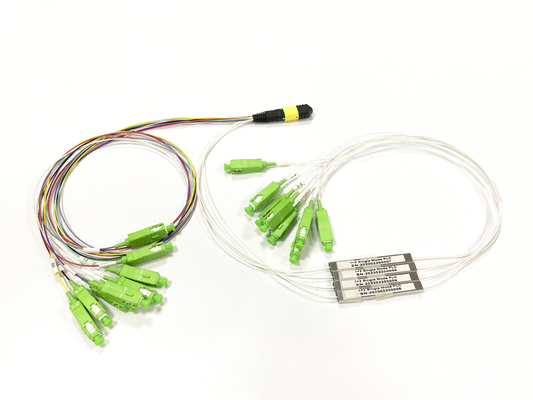 Diviseur PLC MPO Elite 16 cœurs, diviseur hybride 8 cœurs MPO & coupleur 8 Sca pour salle de service de centre de données