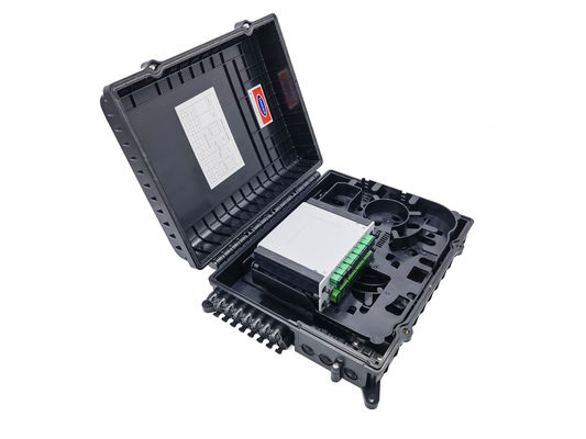 Outdoor Optical Splitter Box 3in 16out  With LGX Module  For 2x3mm Flat Drop Cable Outlets PC ABS Material