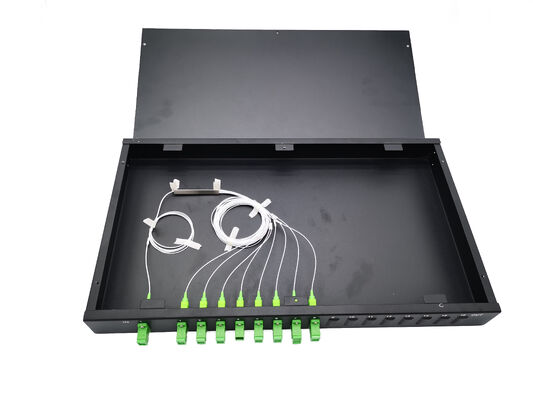 48 ports SC panneau de patch à fibre optique ODF Rack Mount 19 pouces avec panneau de patch coulissant à perte de retour de 65 dB