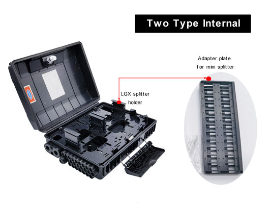 Boîte de séparateur de fibres optiques 48 cœurs extérieur IP65 avec module LGX et matériel PC ABS pour la séparation et la distribution de l'épissage des fibres